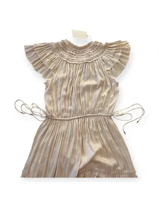 Ulla Johnson Isadora Plisse Midi Dress Dawn Cream Size 2 NWT Flutter Sleeve - Picture 8 of 16